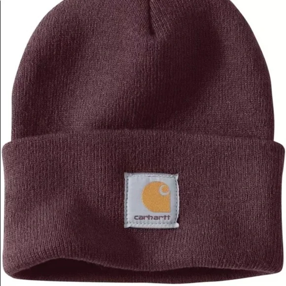 Maroon WOMANS New Carhartt Watch hat beanie NEW - Picture 2 of 2